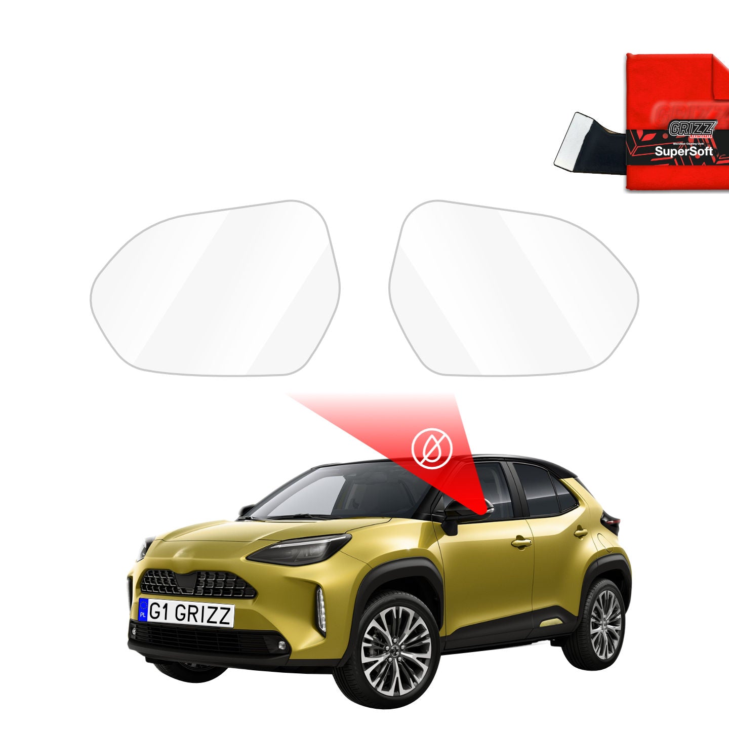Regenschutzfolie Grizz Protector für Außenspiegel - Toyota Yaris Cross (2020-2026)