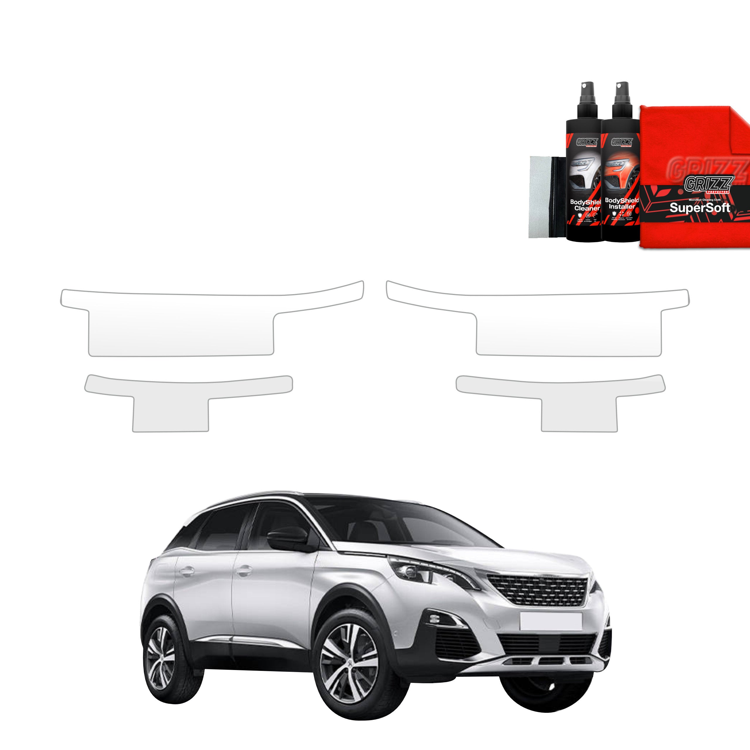 4in1 Schutzfolie Grizz Protector für Schweller - Peugeot 3008 (2016-2024)