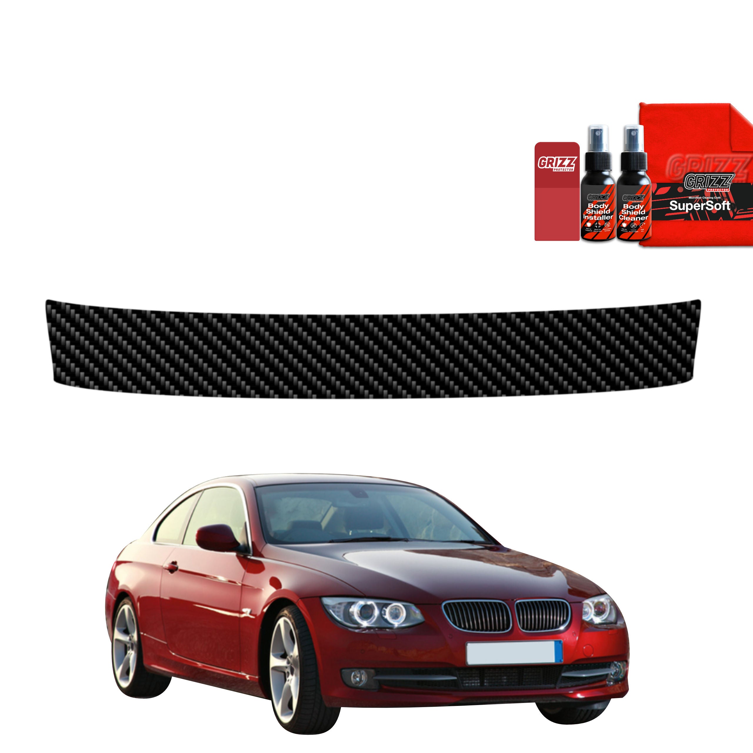 Kohlenstoff Schutzfolie Grizz Protector für Ladekante - BMW 3 E92 Coupe LCI (2010-2013)