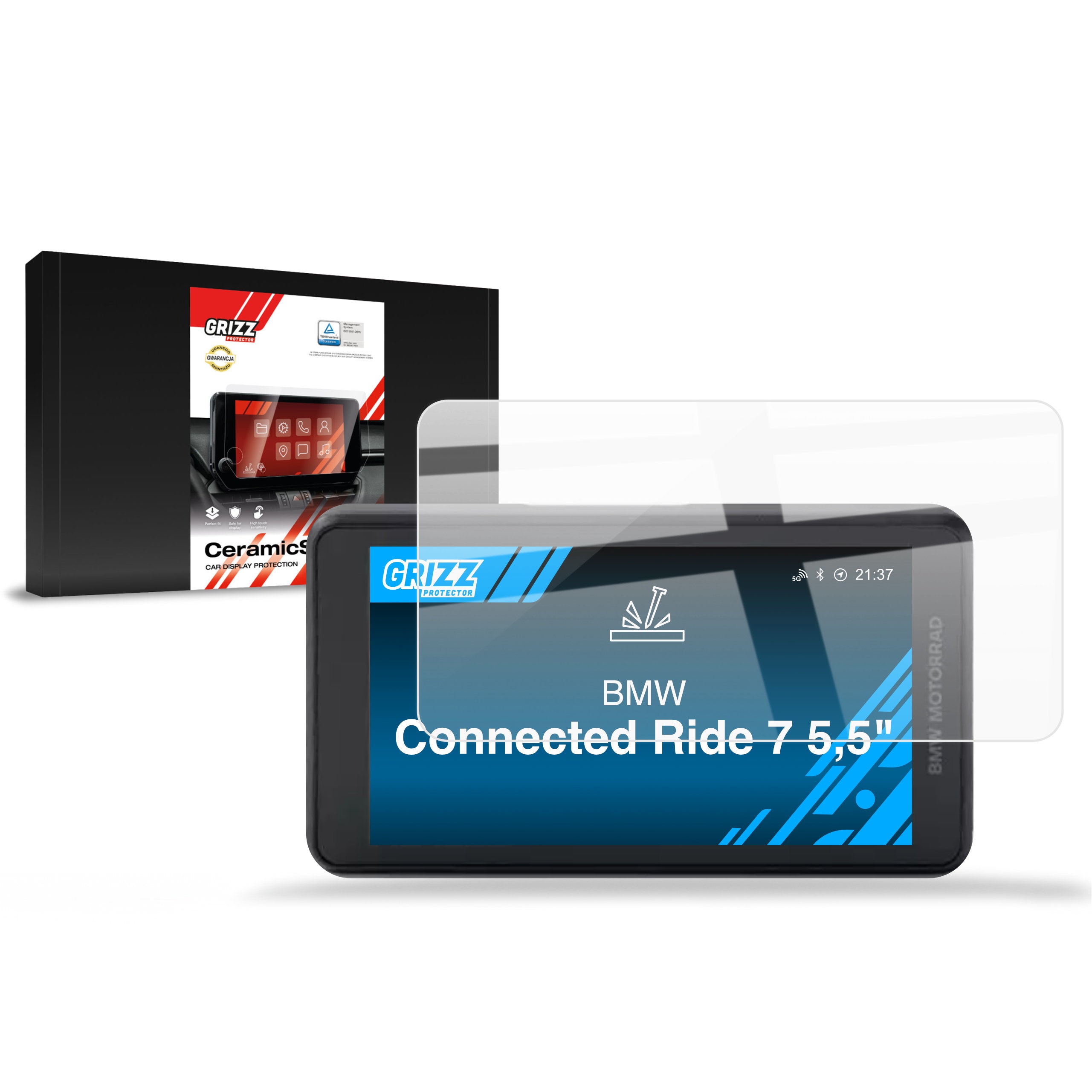 Keramische Autodisplayfolie für BMW Connected Ride 7, Grizz Protector