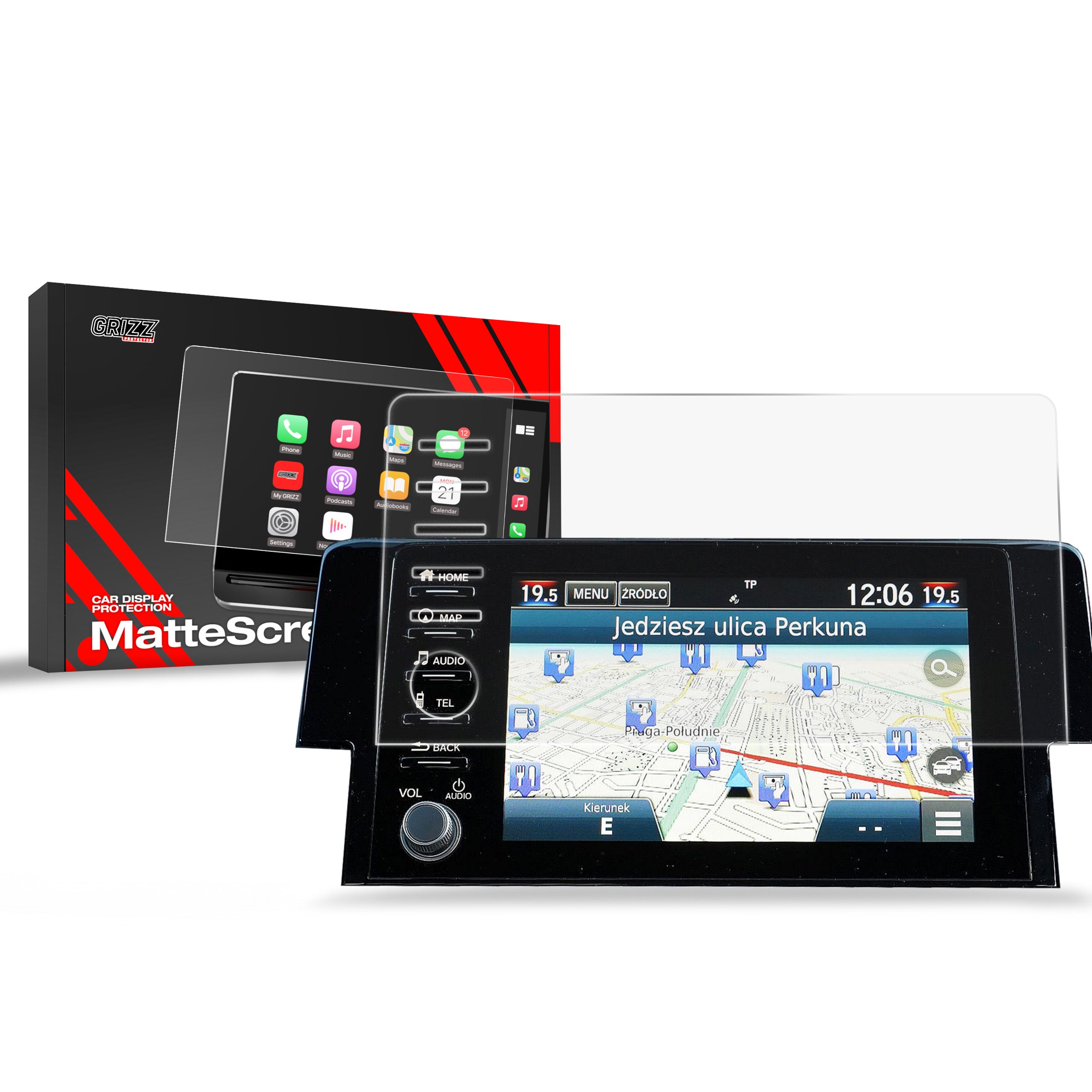 Matte Autodisplayfolie für Honda Civic X (2020), Grizz Protector