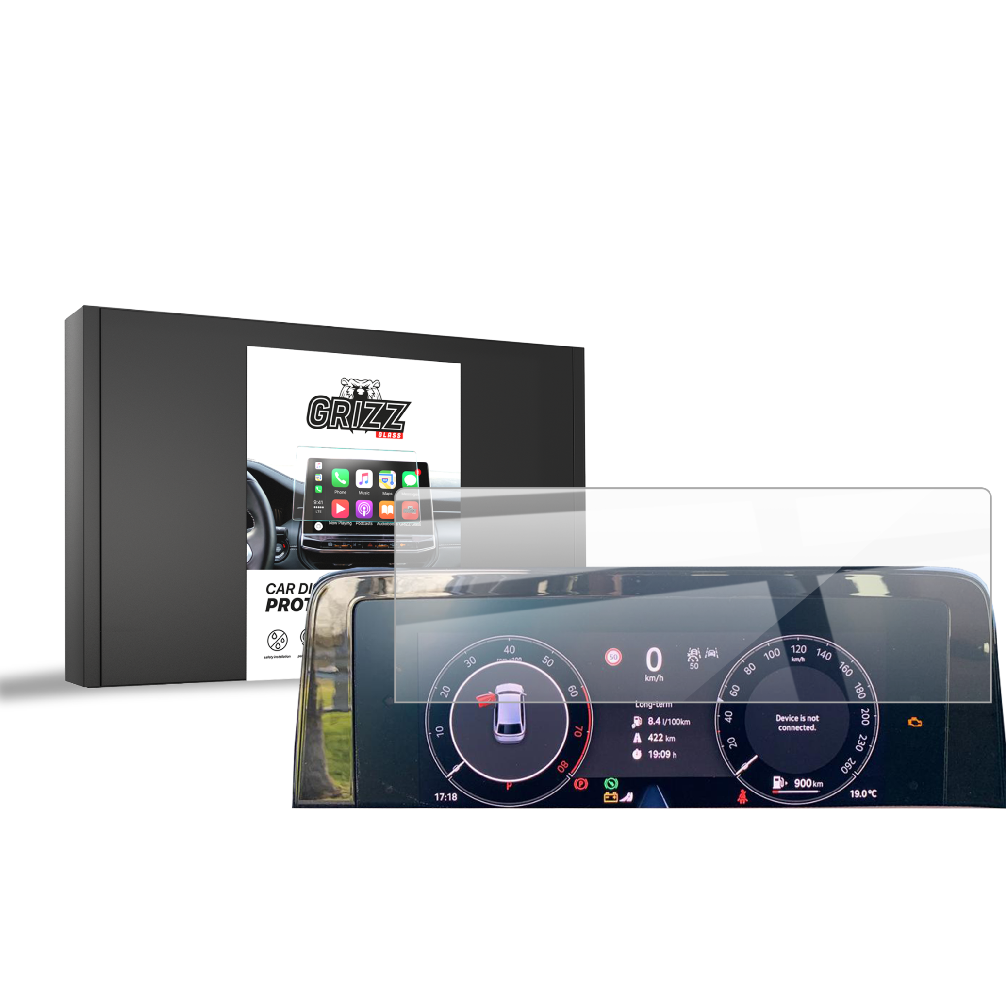 Keramische Autodisplayfolie für Skoda Superb 4 Virtual Cockpit (2024-2025), Grizz Protector