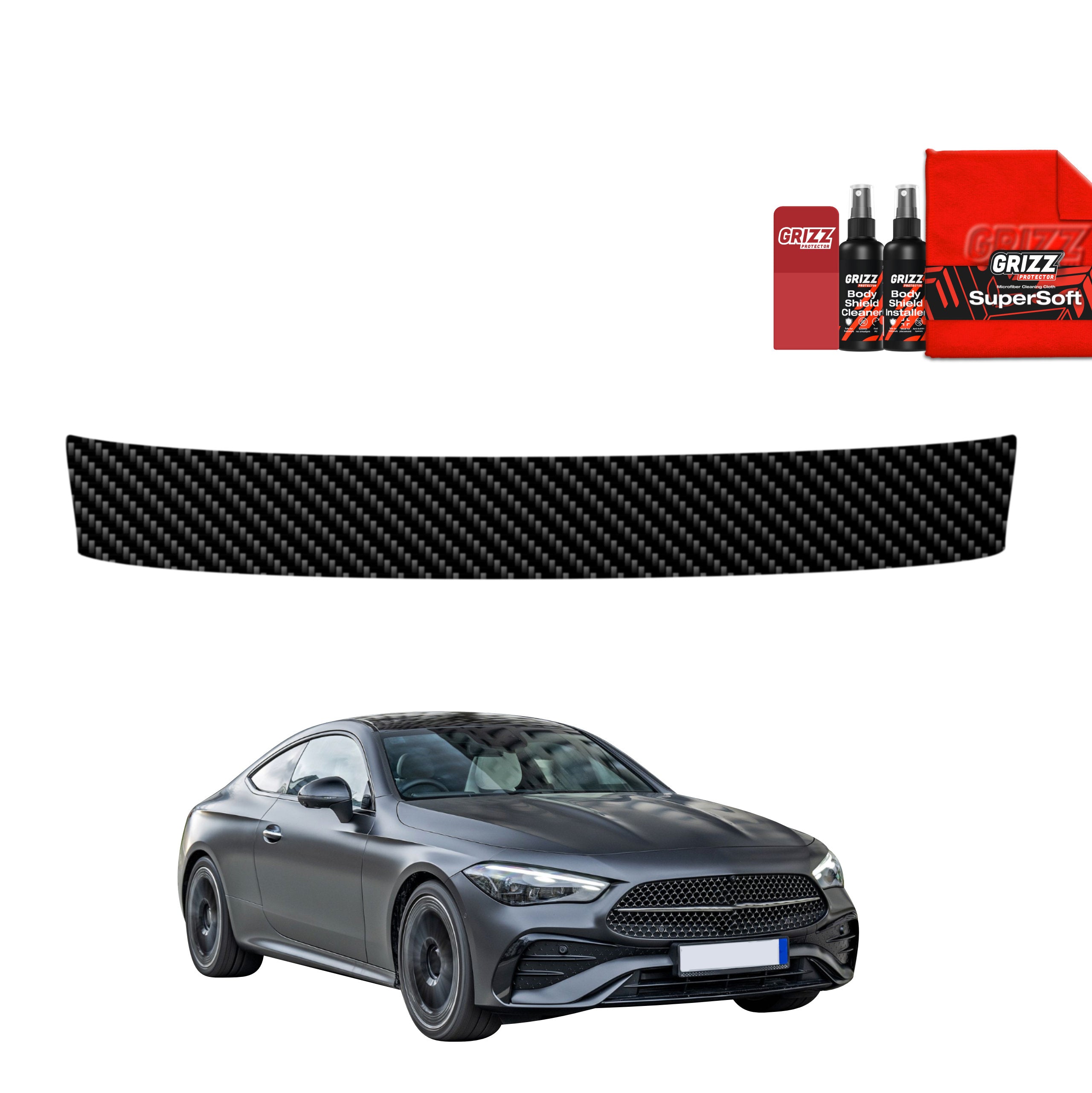 Kohlenstoff Schutzfolie Grizz Protector für Ladekante - Mercedes CLE 300 (2023-2026)