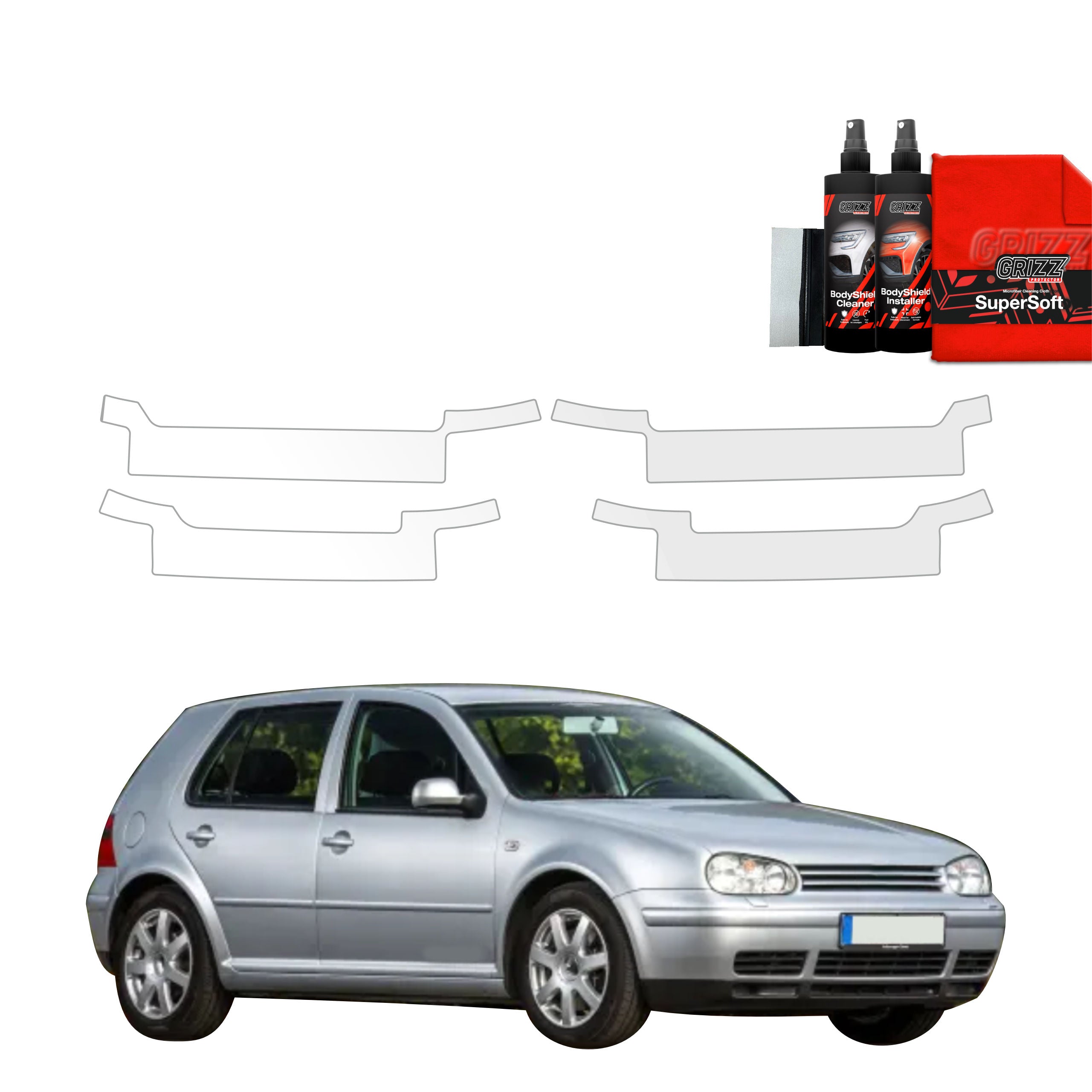 4in1 Schutzfolie Grizz Protector für Schweller - Volkswagen Golf 4 Hatchback 5D (1997-2003)