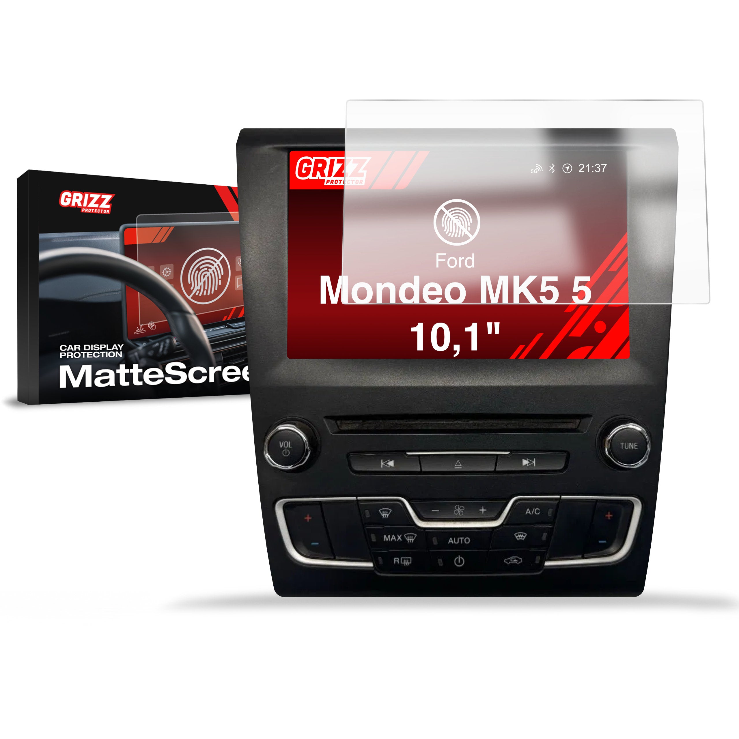 Matte Autodisplayfolie für Ford Mondeo MK5 5 (2014-2022), Grizz Protector