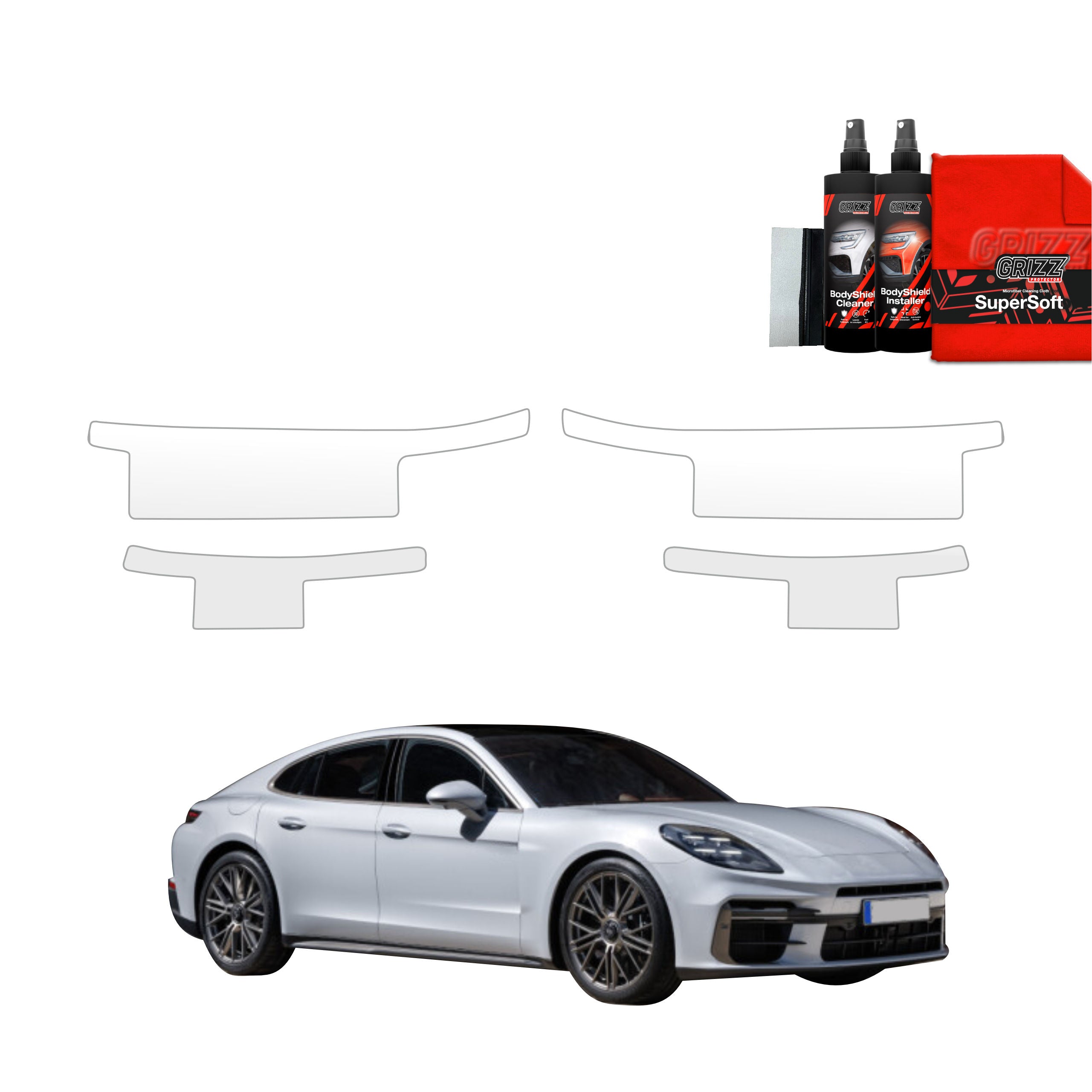4in1 Schutzfolie Grizz Protector für Schweller - Porsche Panamera 2 (2016-2024)