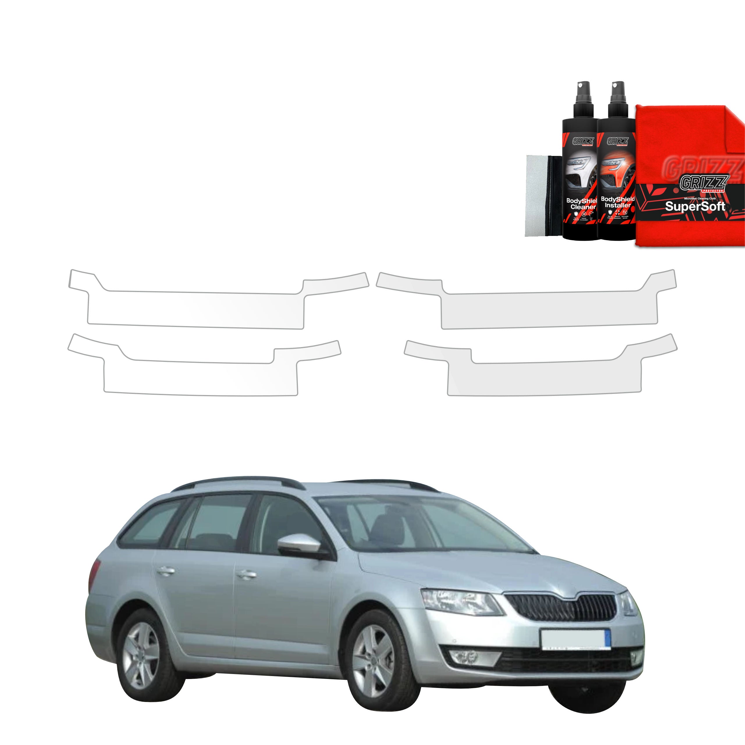 4in1 Schutzfolie Grizz Protector für Schweller - Skoda Octavia 3 Kombi 5D (2017-2020)