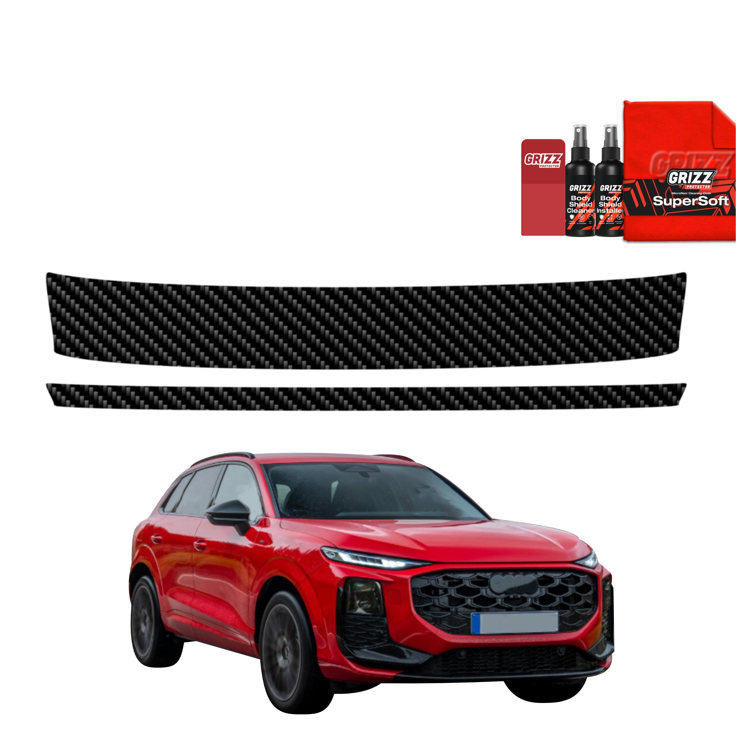 2in1 Kohlenstoff Schutzfolie Grizz Protector für Ladekante - Audi Q3 (2025-2026)