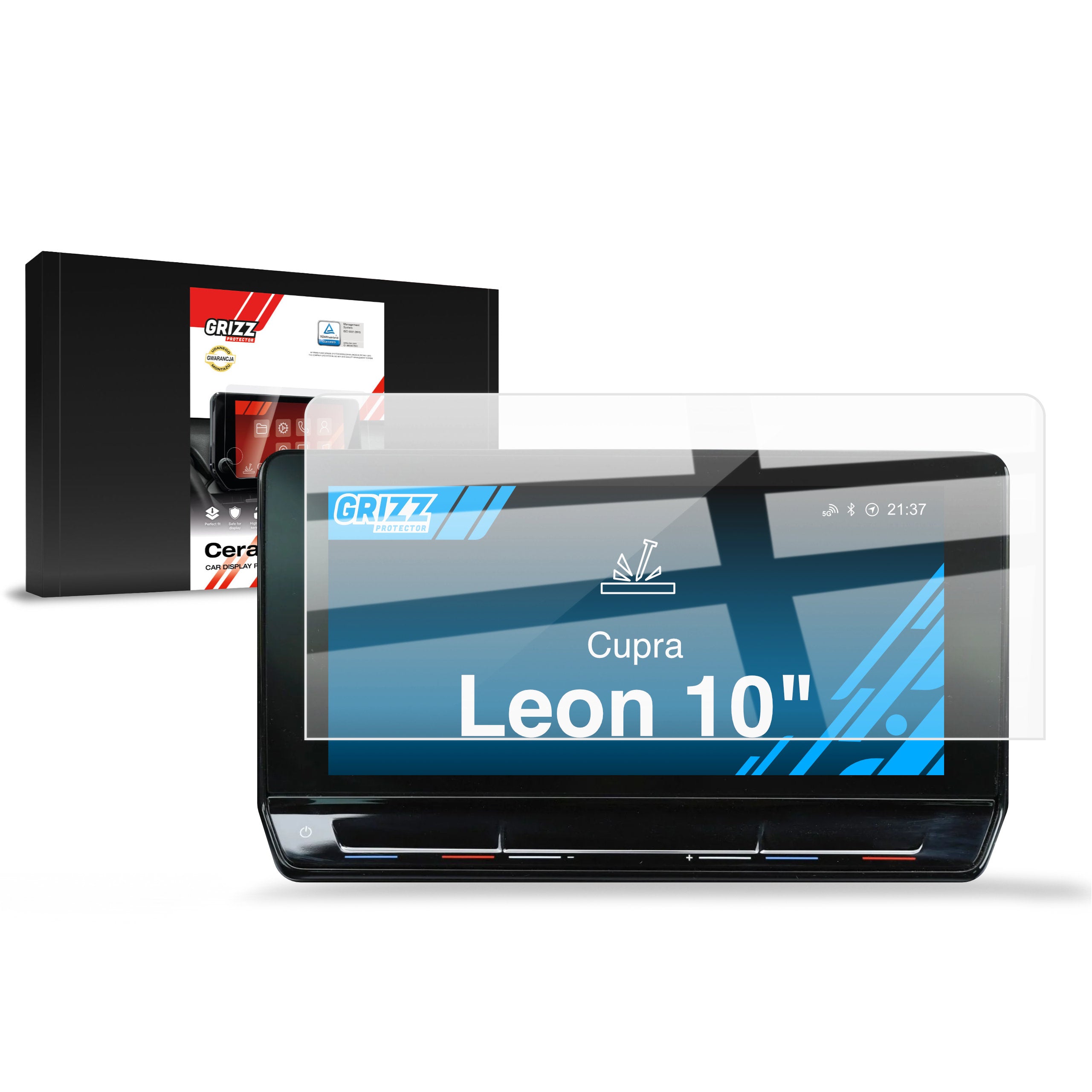 Keramische Autodisplayfolie für Cupra Leon 10" (2020-2024), Grizz Protector