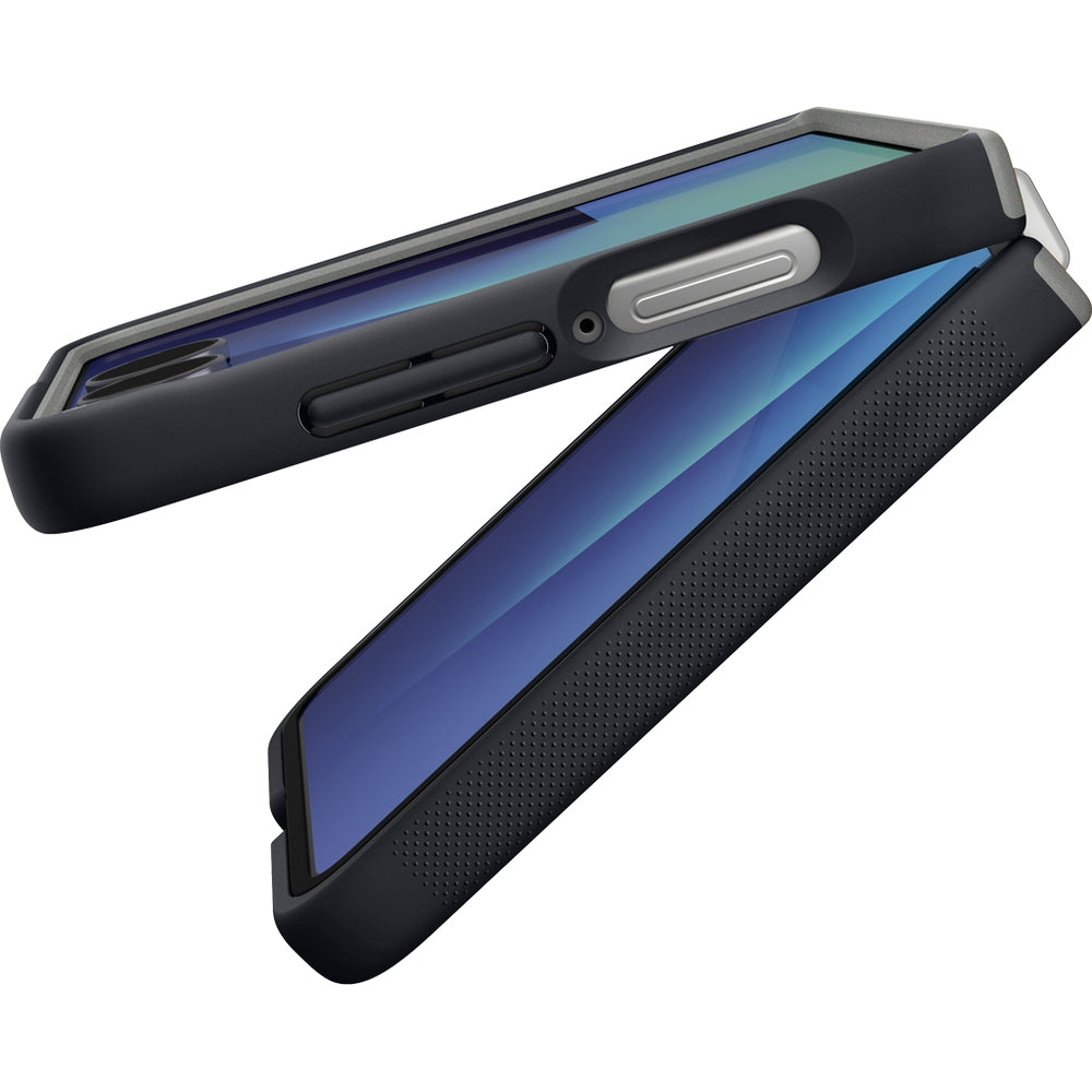 Handyhülle für Galaxy Z Flip7, Spigen Nano Pop Mag mit MagSafe, Schwarz-Grau