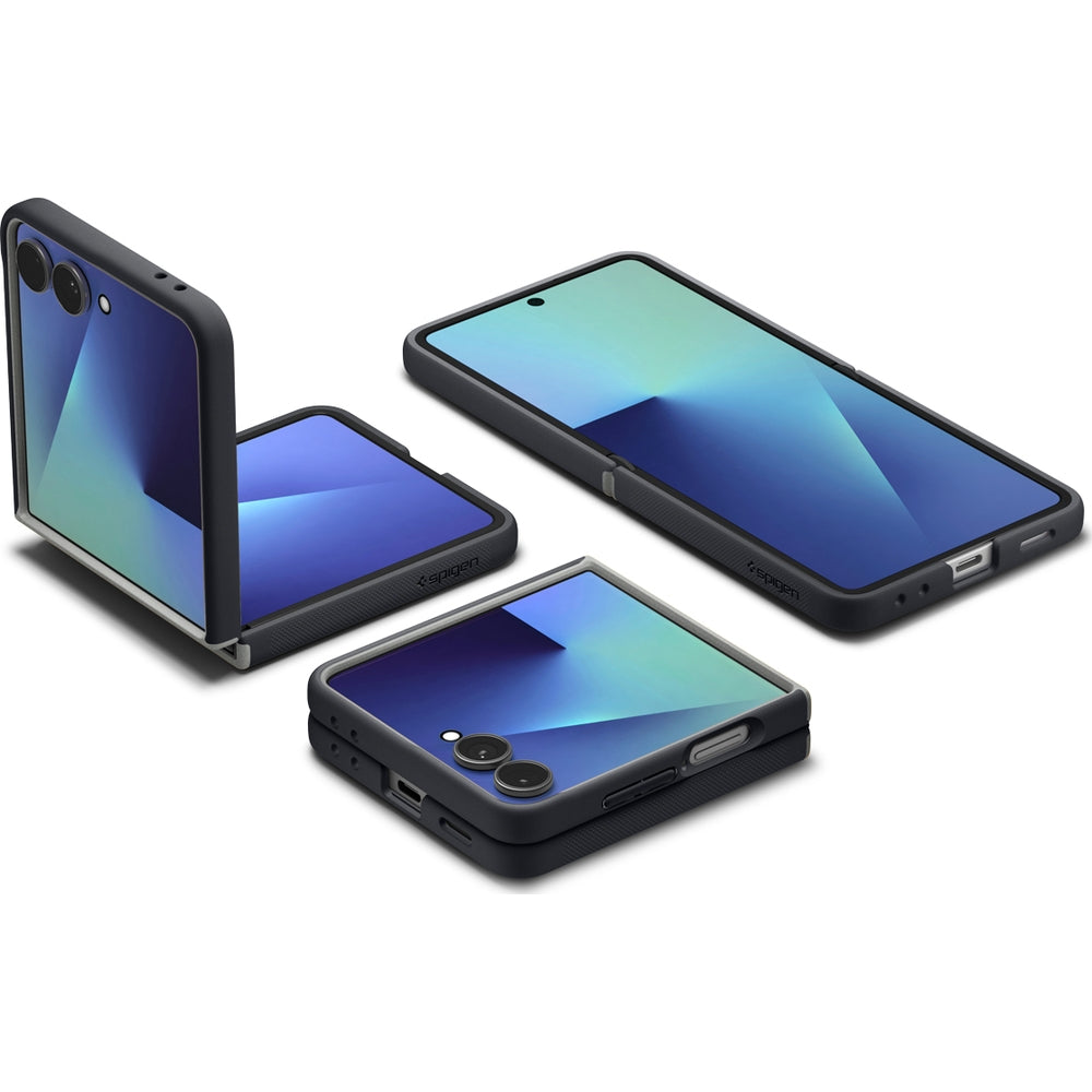 Handyhülle für Galaxy Z Flip7, Spigen Nano Pop Mag mit MagSafe, Schwarz-Grau