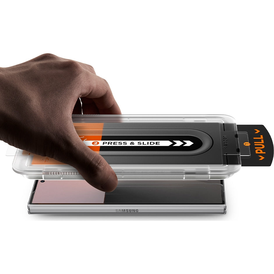 Glas + Applikator für Galaxy Z Fold7 / Fold8 Ultra, Spigen Glas.tR EZ Fit Pro (AC) Privacy 2-Pack (8/18)