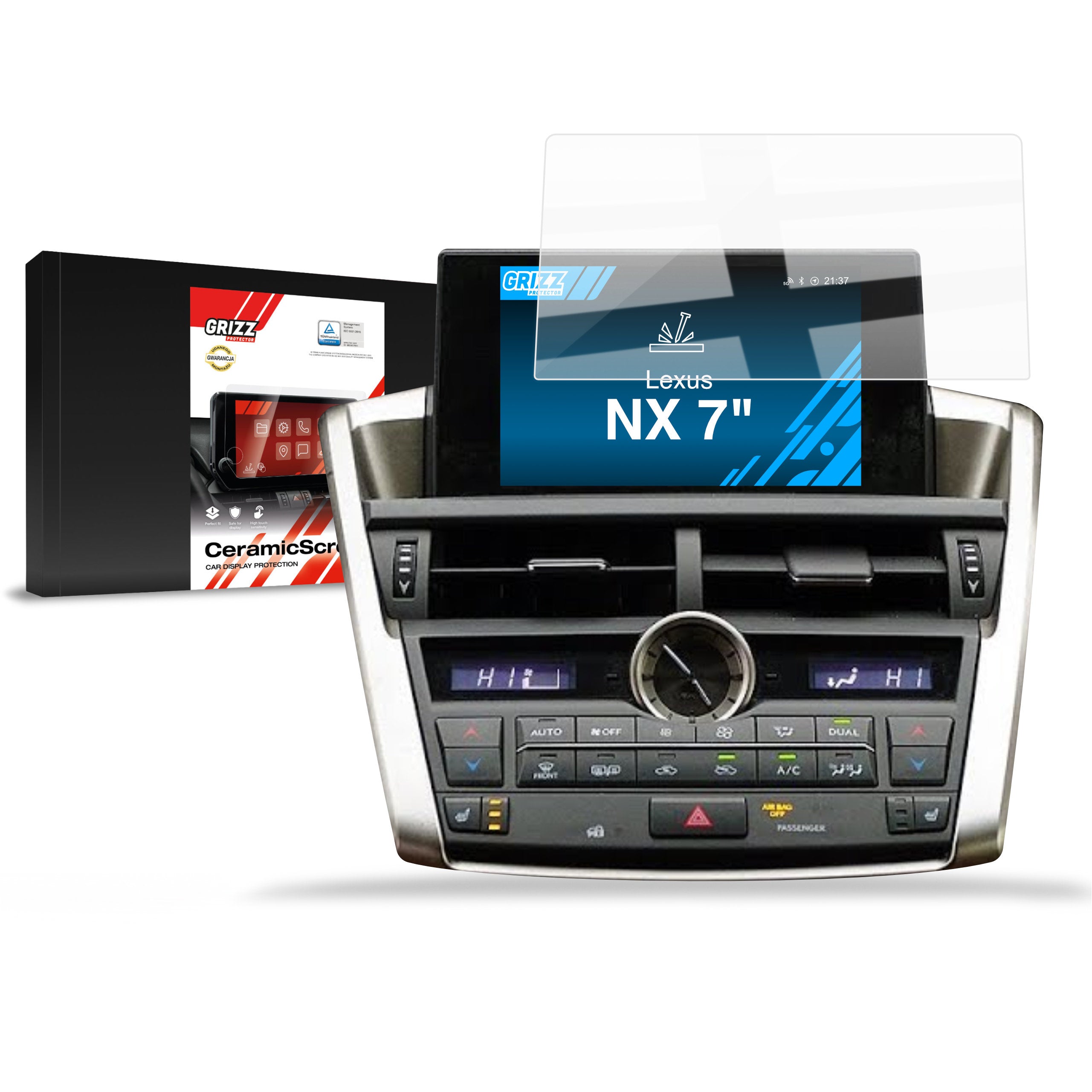 Keramische Autodisplayfolie für Lexus NX (2014-2017), Grizz Protector