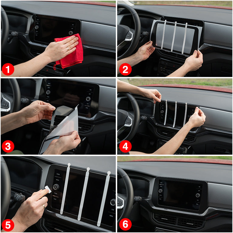 4in1 Schutzfolien Grizz Protector für Mittelkonsole - Peugeot 508 Manual (2010-2018) Carbon Optik Glanz
