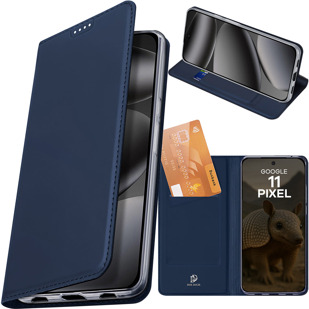 Handyhülle mit Klappe für Google Pixel 11, Dux Ducis Skin Pro, Dunkelblau