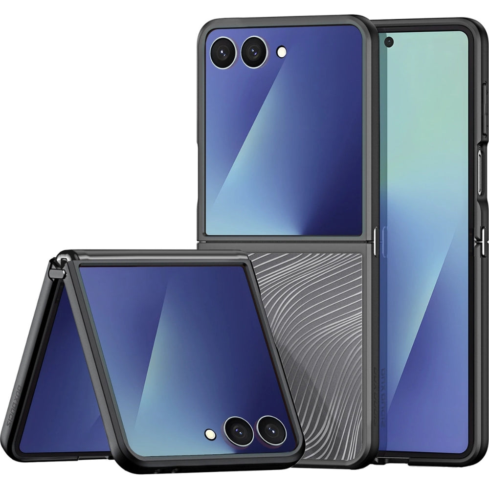 Handyhülle für Galaxy Z Flip7, Dux Ducis Aimo, Schwarz und Transparent