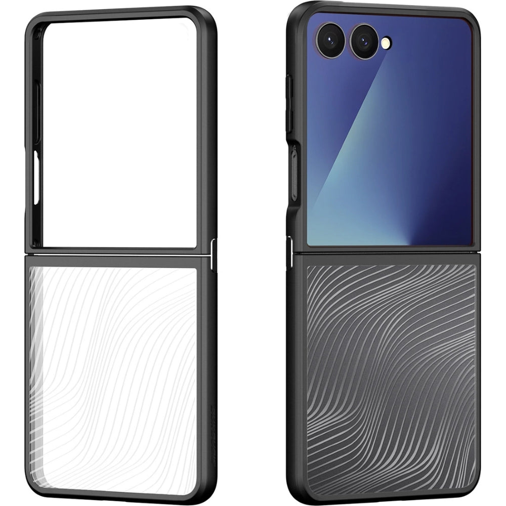 Handyhülle für Galaxy Z Flip7, Dux Ducis Aimo, Schwarz und Transparent