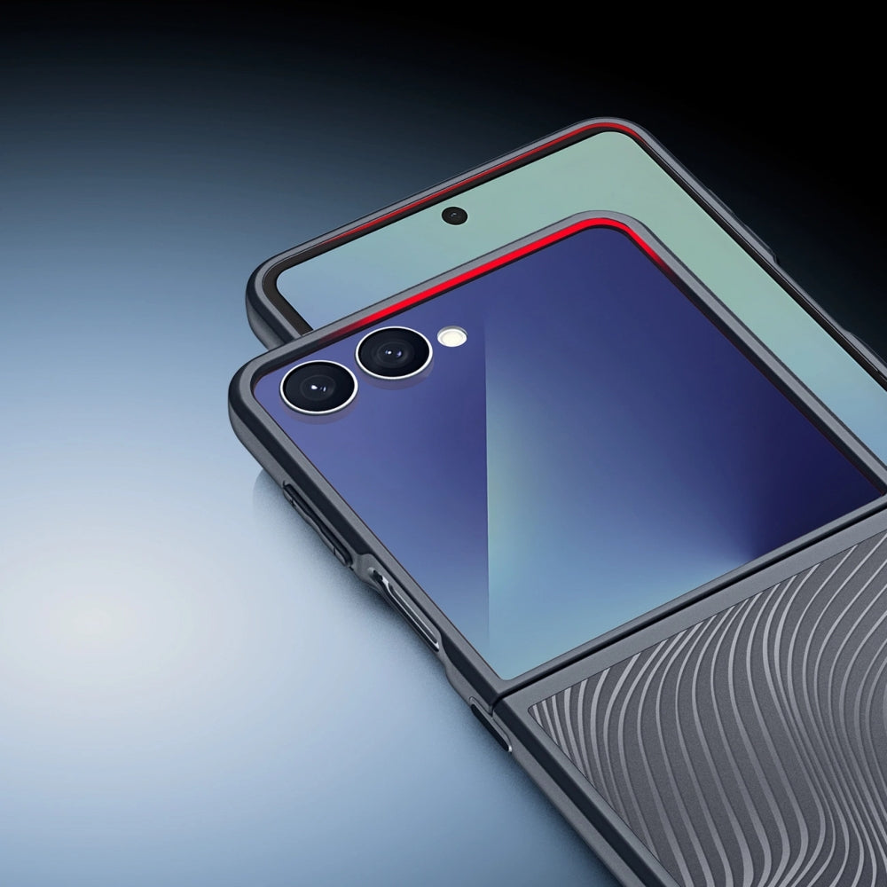 Handyhülle für Galaxy Z Flip7, Dux Ducis Aimo, Schwarz und Transparent