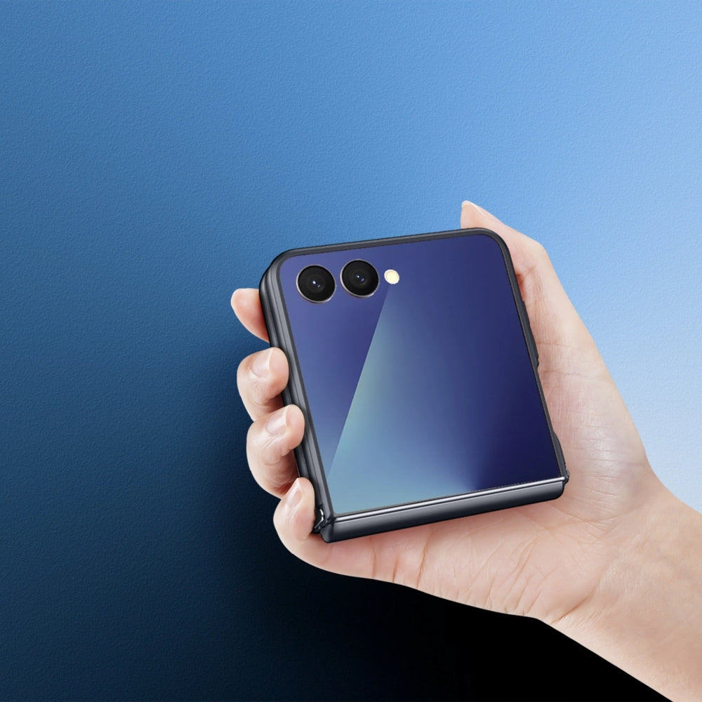 Handyhülle für Galaxy Z Flip7, Dux Ducis Aimo, Schwarz und Transparent