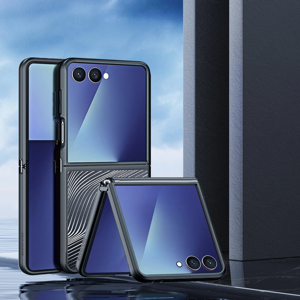 Handyhülle für Galaxy Z Flip7, Dux Ducis Aimo, Schwarz und Transparent