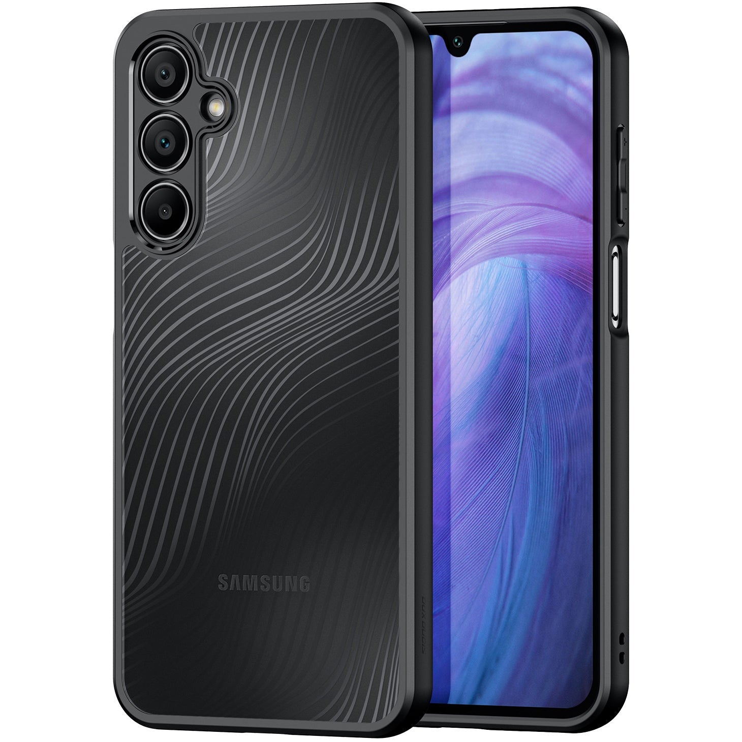 Handyhülle für Galaxy A16 5G / 4G, Dux Ducis Aimo, Transparent mit schwarzen Rahmen