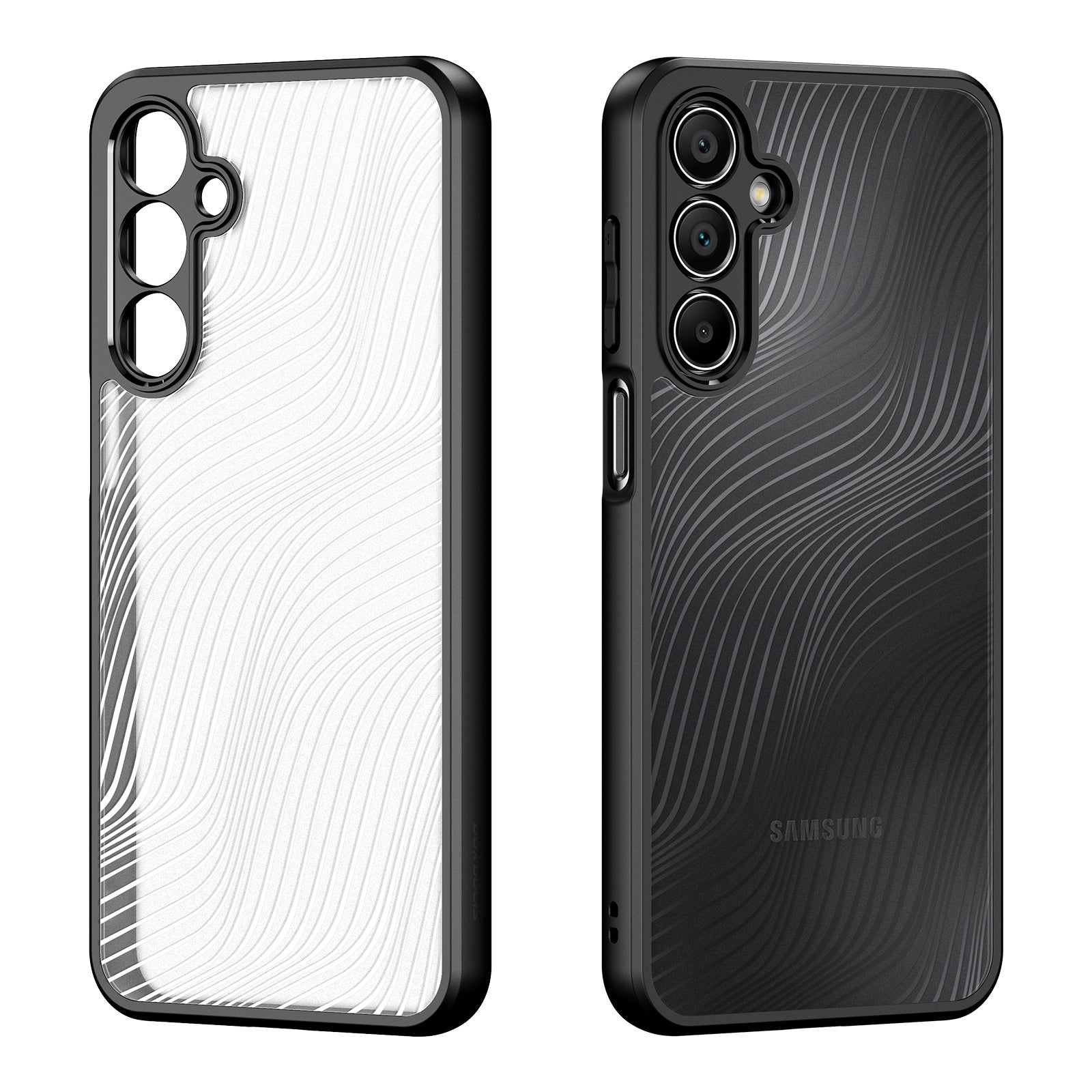 Handyhülle für Galaxy A16 5G / 4G, Dux Ducis Aimo, Transparent mit schwarzen Rahmen