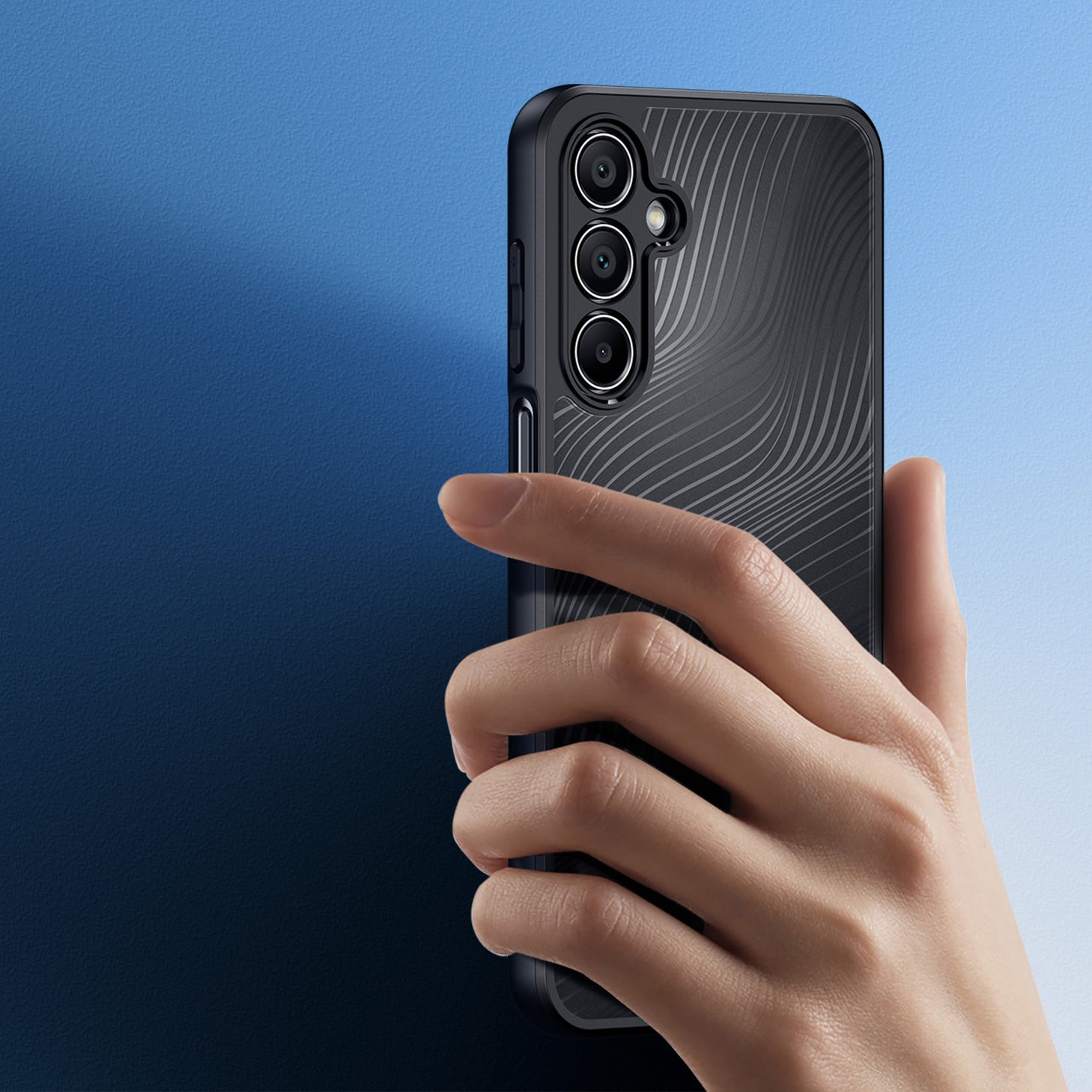 Handyhülle für Galaxy A16 5G / 4G, Dux Ducis Aimo, Transparent mit schwarzen Rahmen