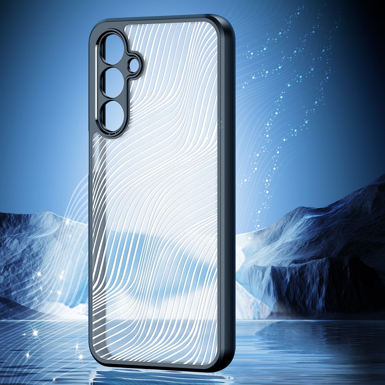 Handyhülle für Galaxy A16 5G / 4G, Dux Ducis Aimo, Transparent mit schwarzen Rahmen