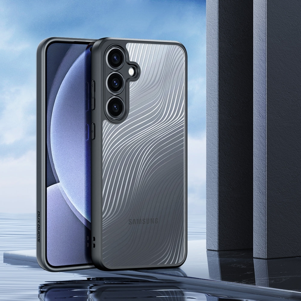 Handyhülle für Galaxy S25, Dux Ducis Aimo, Transparent mit schwarzen Rahmen