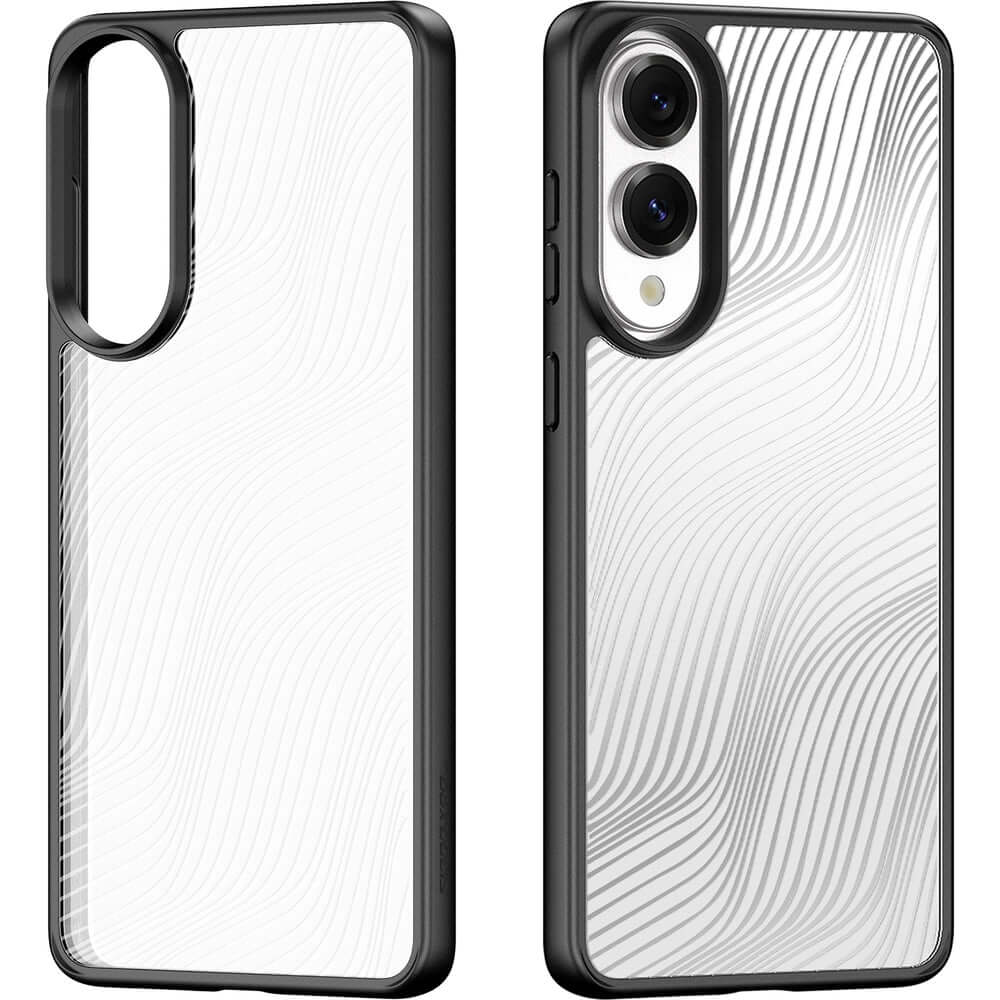 Handyhülle für Galaxy S25 Edge, Dux Ducis Aimo, Transparent mit Schwarzem Rahmen