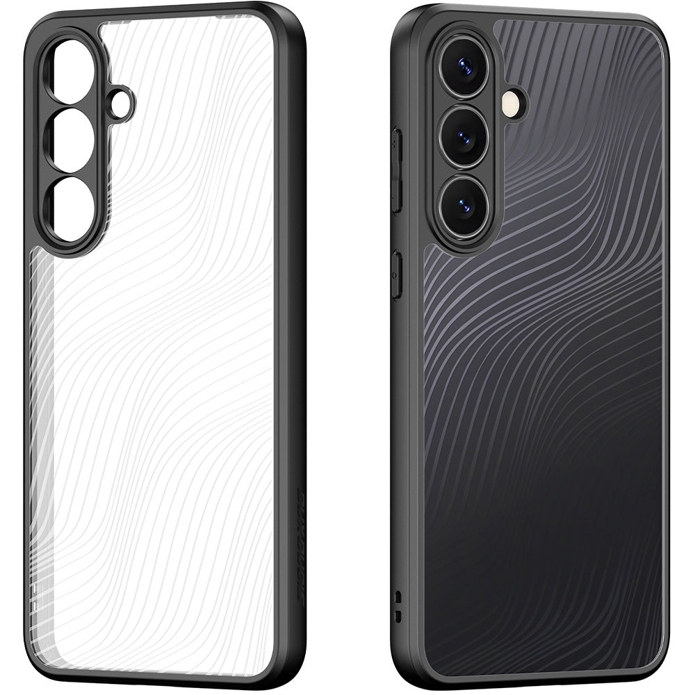 Handyhülle für Galaxy S25 FE, Dux Ducis AIMO, Transparent mit Schwarzen Rahmen