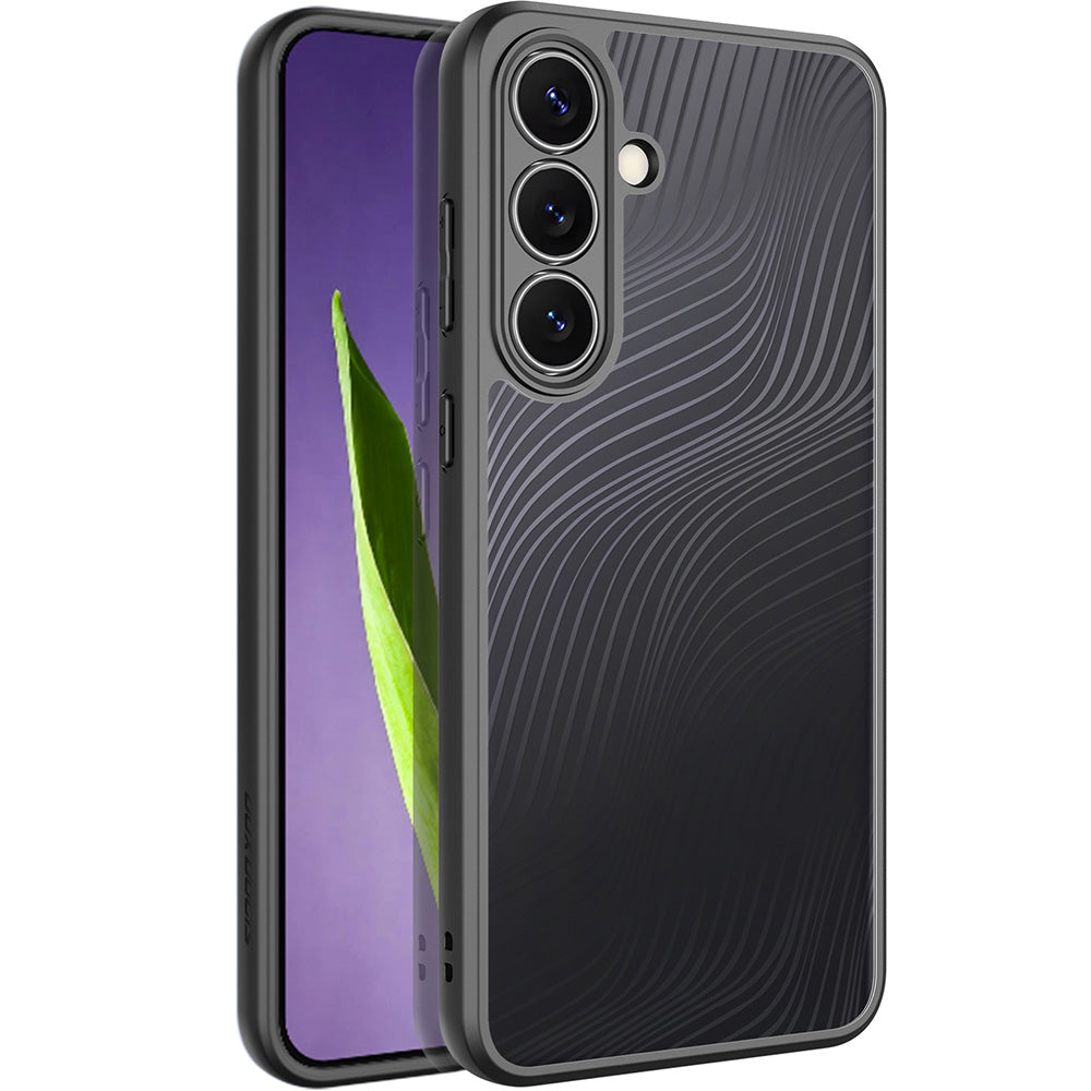 Handyhülle für Galaxy S25 FE, Dux Ducis AIMO, Transparent mit Schwarzen Rahmen
