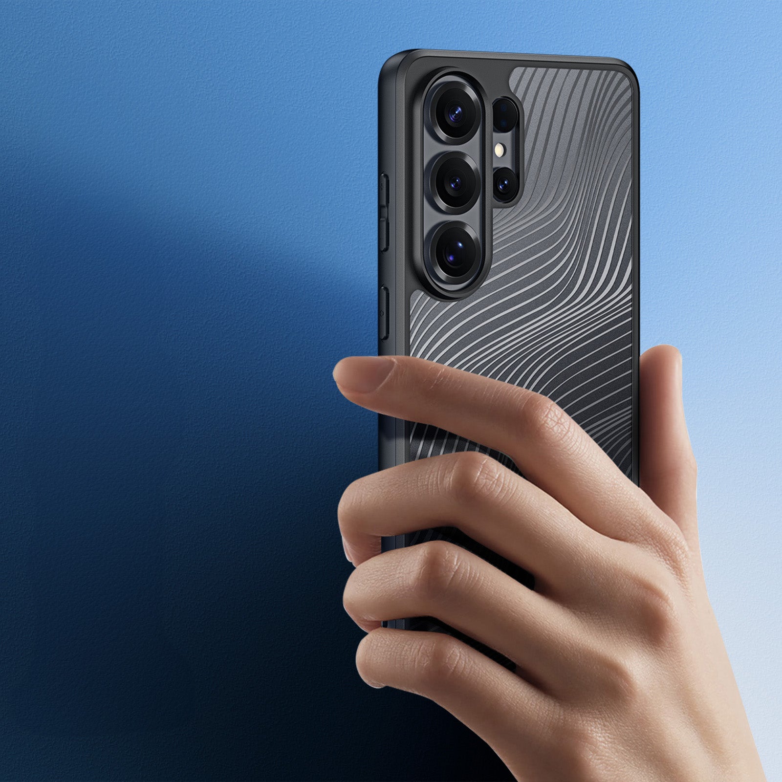Handyhülle für Galaxy S26 Ultra, Dux Ducis Aimo, Schwarz und Transparent
