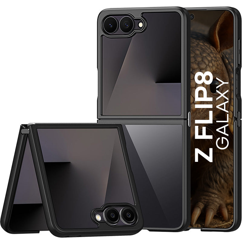 Handyhülle für Galaxy Z Flip8, Dux Ducis Aimo, Transparent mit Schwarzen Rahmen