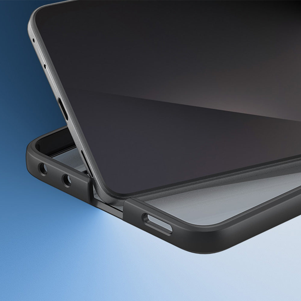 Handyhülle für Galaxy Z Flip8, Dux Ducis Aimo, Transparent mit Schwarzen Rahmen