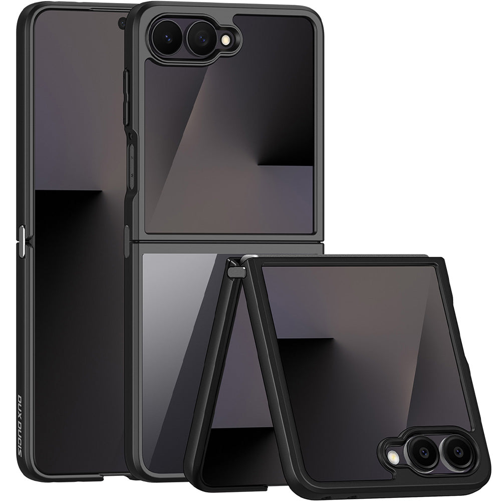 Handyhülle für Galaxy Z Flip8, Dux Ducis Aimo, Transparent mit Schwarzen Rahmen