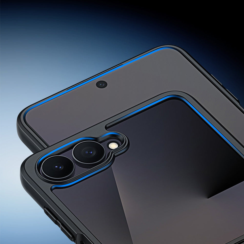 Handyhülle für Galaxy Z Flip8, Dux Ducis Aimo, Transparent mit Schwarzen Rahmen