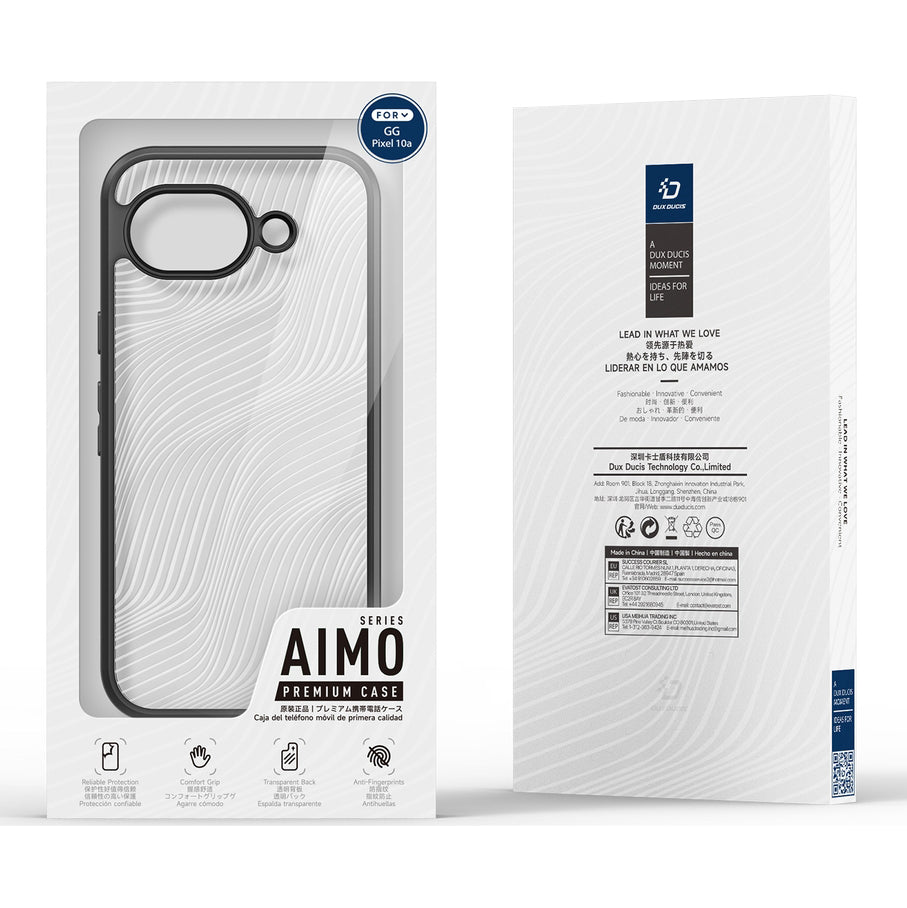 Handyhülle für Google Pixel 10a, Dux Ducis Aimo, Transparent mit Schwarzen Rahmen