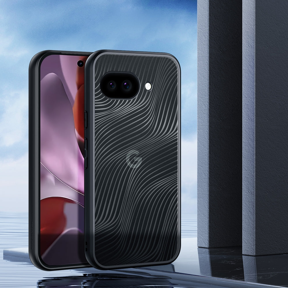 Handyhülle für Google Pixel 9a, Dux Ducis Aimo, Transparent mit schwarzen Rahmen