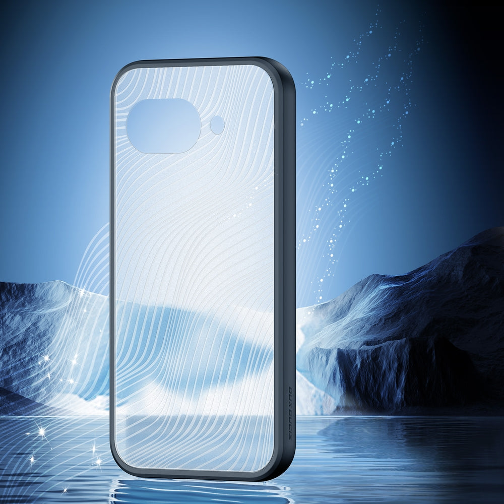 Handyhülle für Google Pixel 9a, Dux Ducis Aimo, Transparent mit schwarzen Rahmen