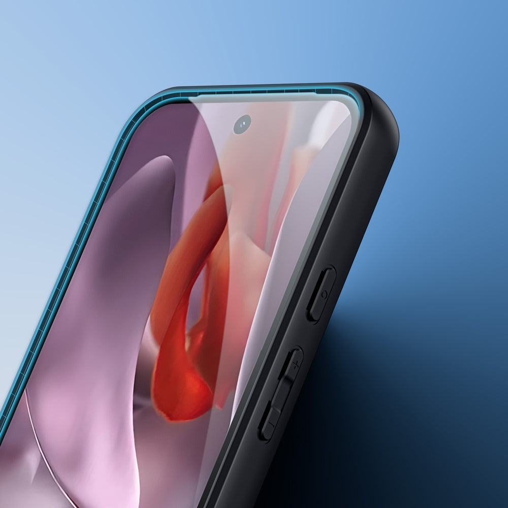 Handyhülle für Google Pixel 9a, Dux Ducis Aimo, Transparent mit schwarzen Rahmen