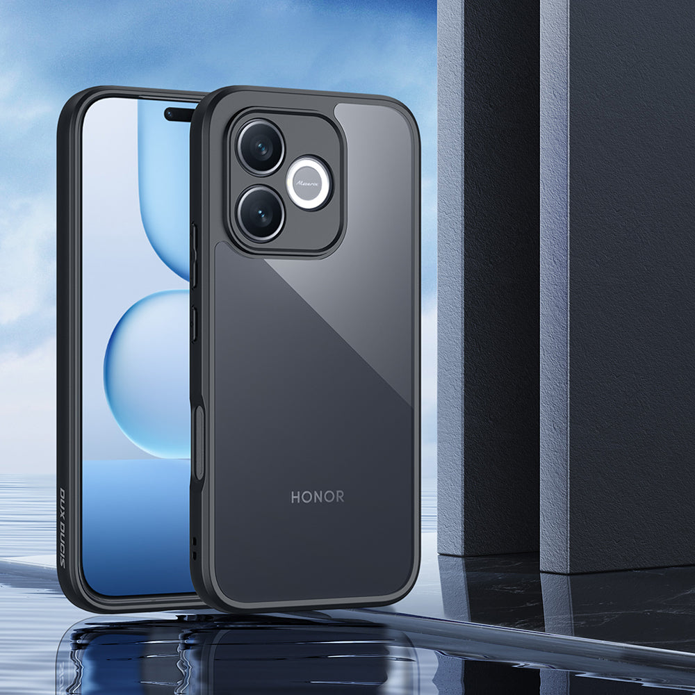 Handyhülle für Honor 600 Lite / X80i, Dux Ducis Aimo, Transparent mit Schwarzen Rahmen