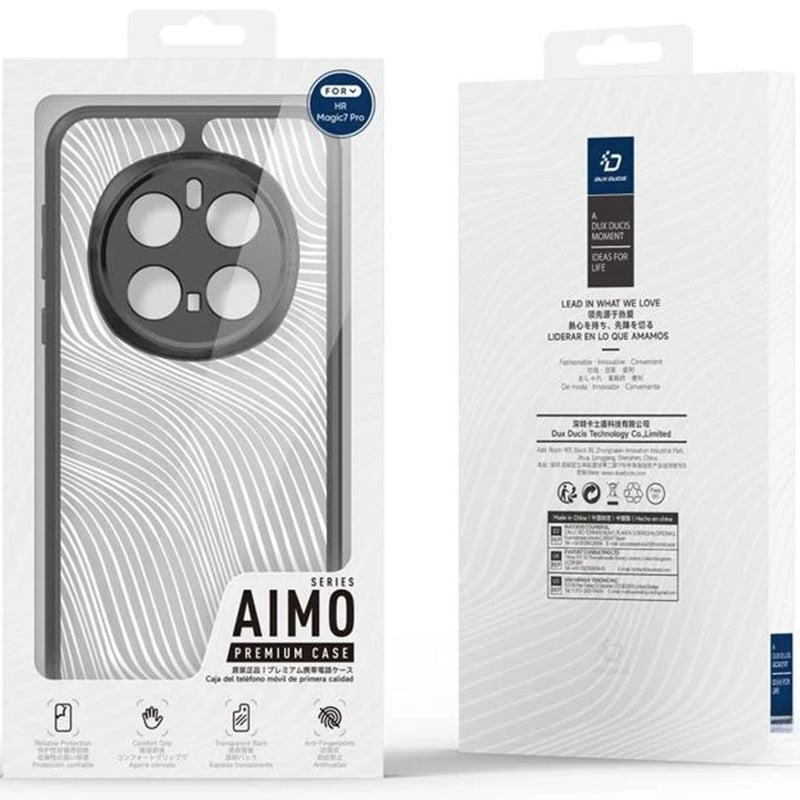 Handyhülle für Honor Magic7 Pro, Dux Ducis Aimo, Transparent mit Schwarzem Rand