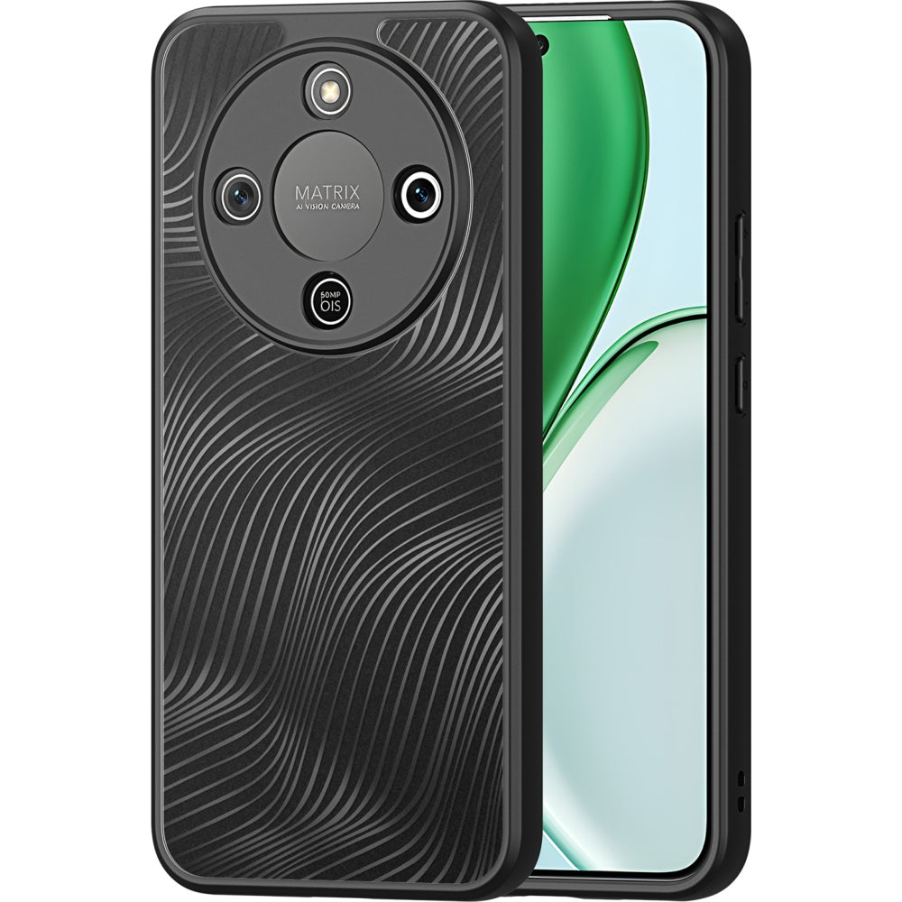 Handyhülle für Honor Magic8 Lite, Dux Ducis Aimo, Transparent mit schwarzen Rahmen