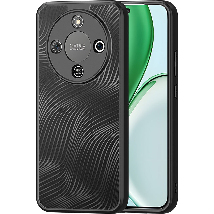 Handyhülle für Honor Magic8 Lite, Dux Ducis Aimo, Transparent mit schwarzen Rahmen