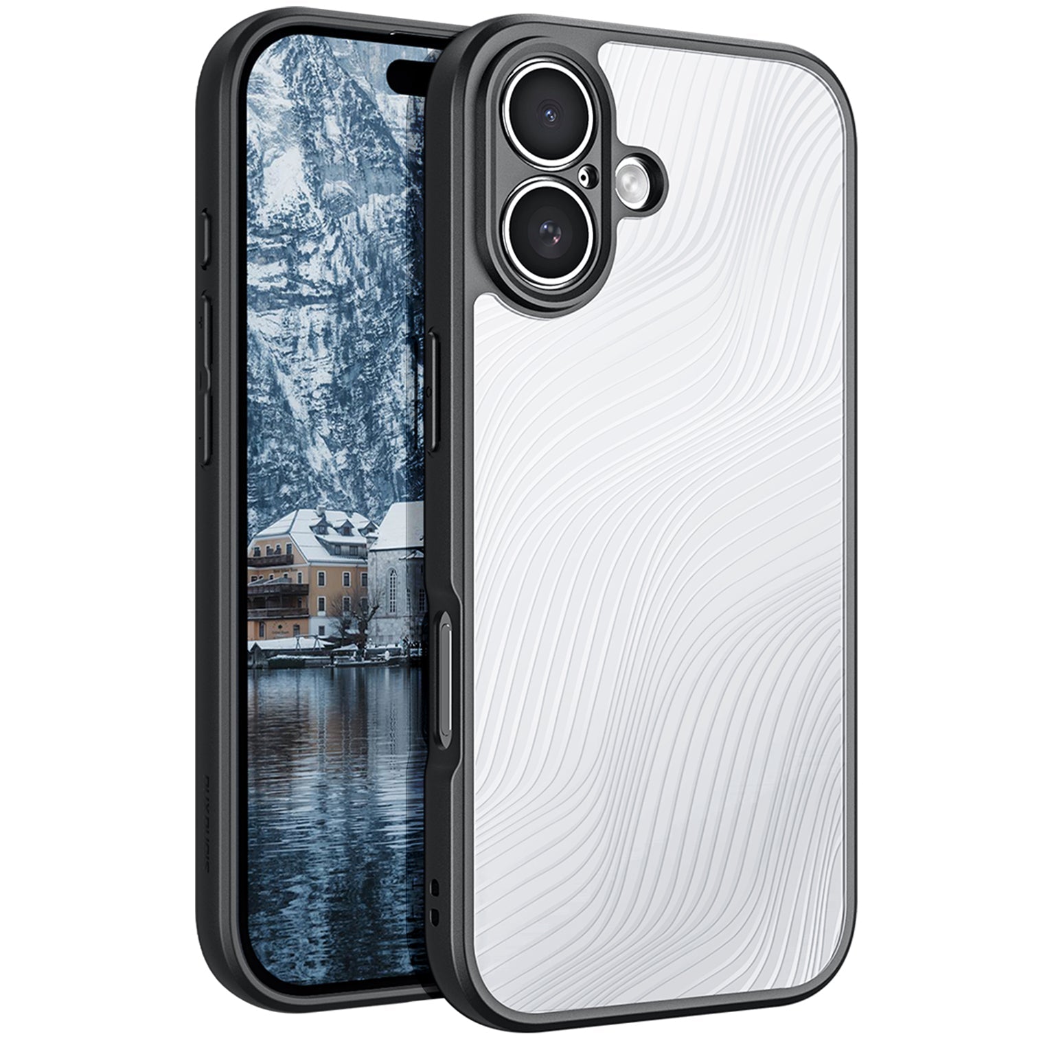 Handyhülle für iPhone 17, Dux Ducis Aimo, Transparent mit schwarzen Rahmen