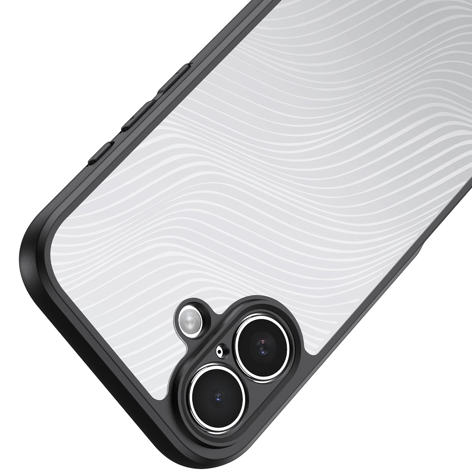 Handyhülle für iPhone 17, Dux Ducis Aimo, Transparent mit schwarzen Rahmen