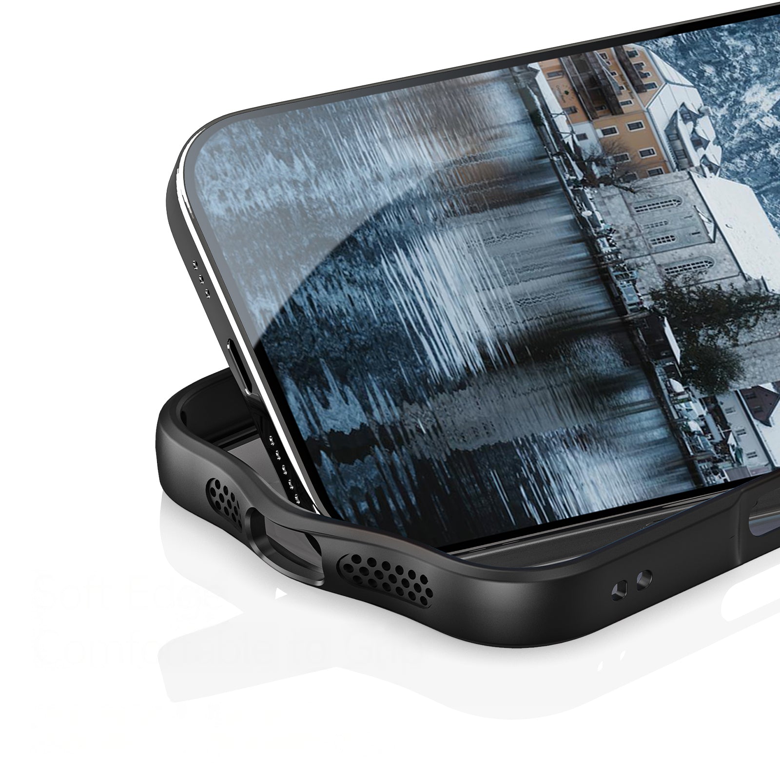 Handyhülle für iPhone 17, Dux Ducis Aimo, Transparent mit schwarzen Rahmen