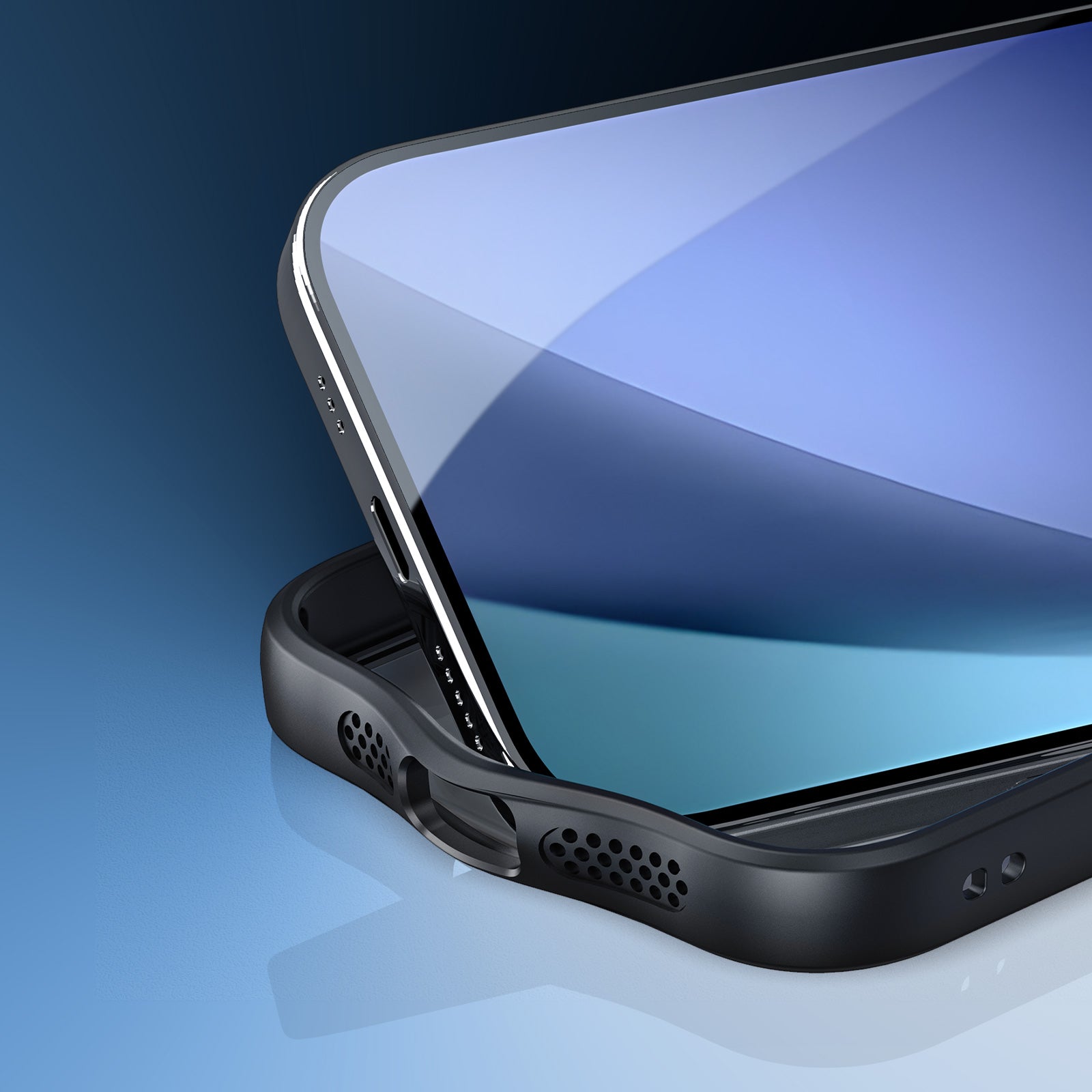 Handyhülle für iPhone 17, Dux Ducis Aimo, Transparent mit schwarzen Rahmen