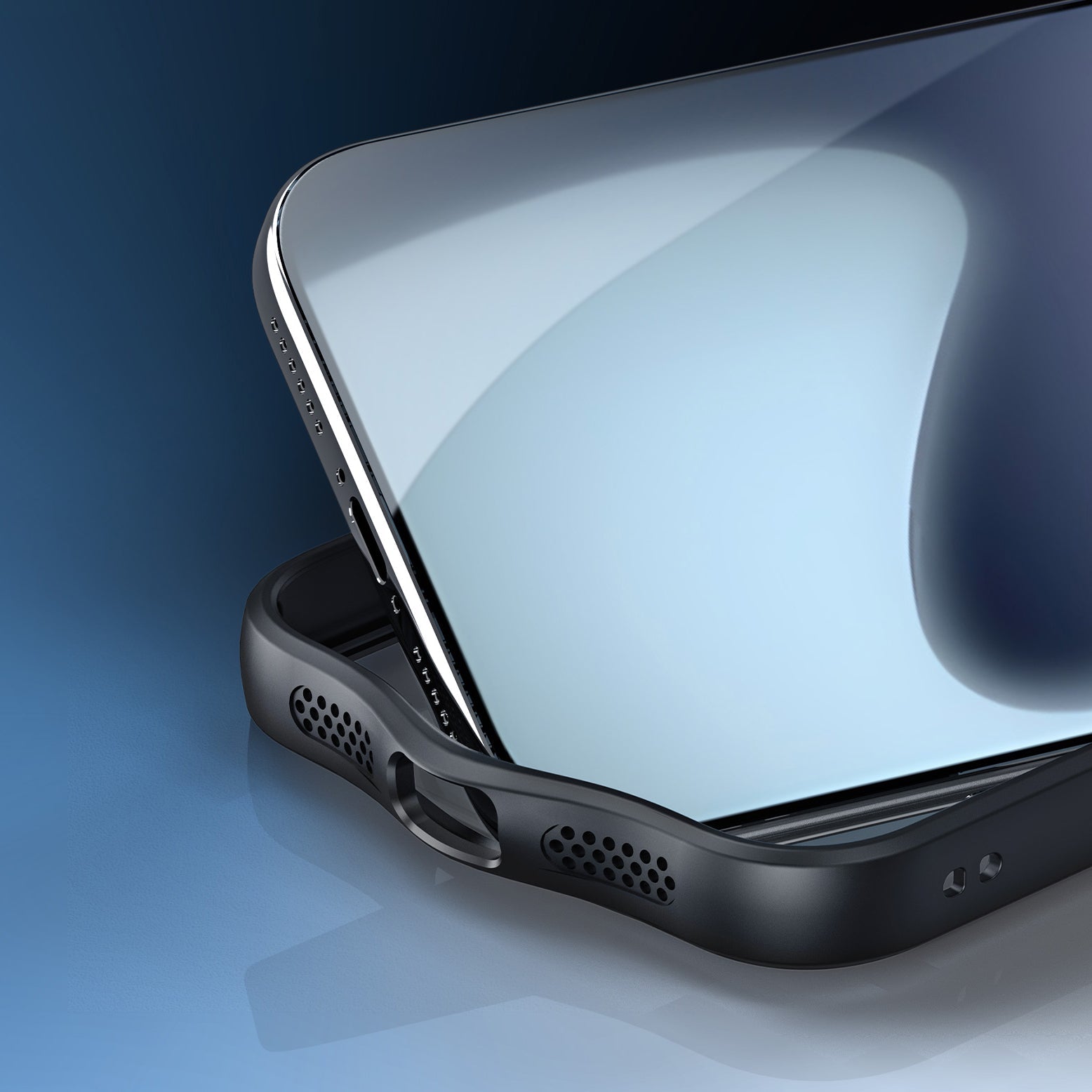 Handyhülle für iPhone 17 Pro, Dux Ducis Aimo, Transparent mit schwarzen Rahmen